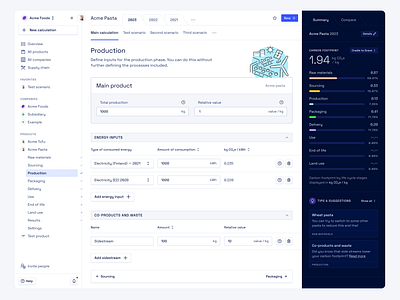 Biocode: Production Page flat minimal ui web