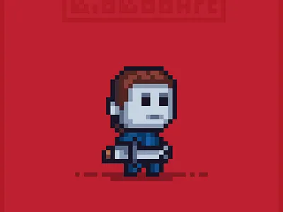 Michael Myers Pixel Art By BibBob 8bit bibbob creepy halloween horror movie pixbob pixel