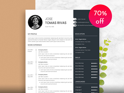 Resume / CV ats resume cover letter cv cv design professional resume resume resume design resume templete