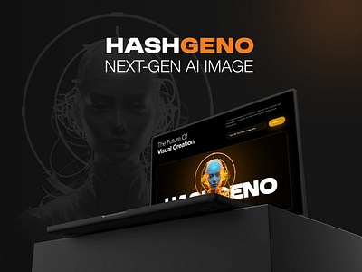 HashGENO - Next GEN AI - Landing Page UI 3d ai graphic design logo mock ui ux vector