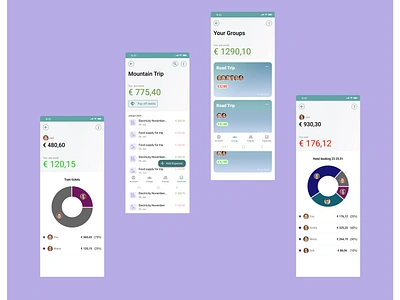 FairShare - a simple expense sharing app accounting money sharing ui ux