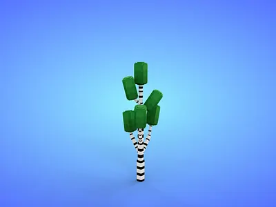 Voxel Small Tree 8.1 Model - 3D Lowpoly Game Asset 3d 3d model cartoon fantasy game asset lowpoly magicavoxel voxedit voxel art