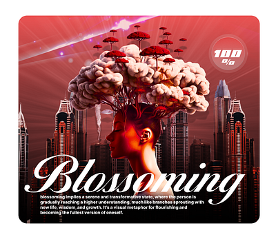 BLOSSOMING branding cover design design graphic design illustration photo manipulation typography vector