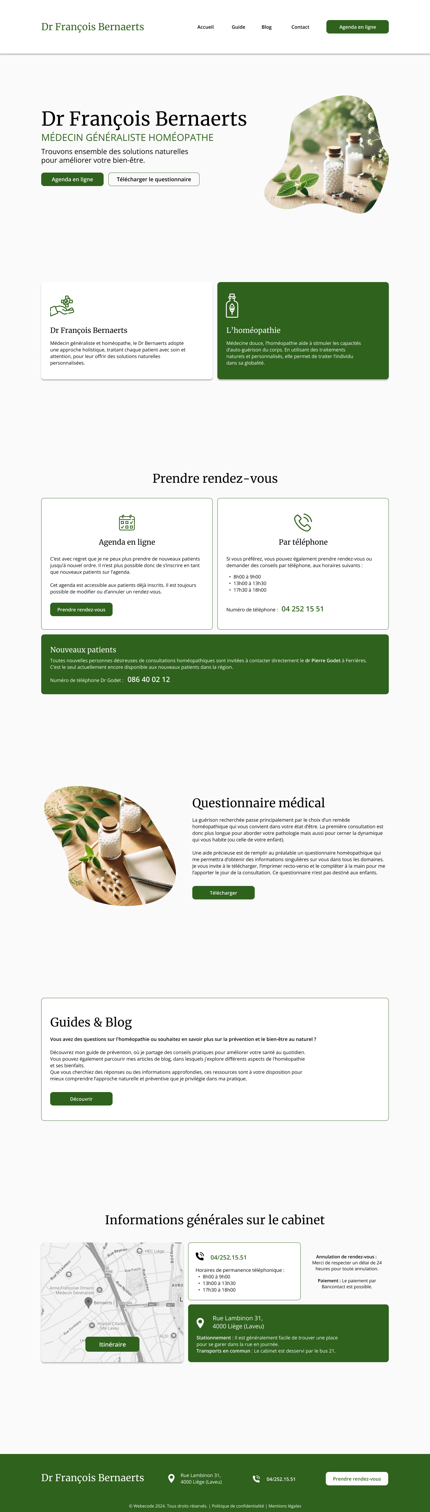 Maquette | Dr Homéopathe design homeopathie medecin site ui ux web