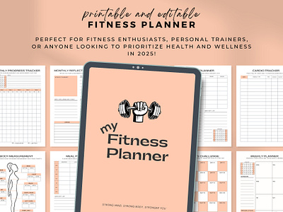 Fitness planner printables digital planner