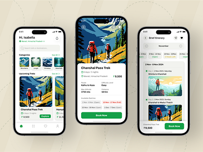 TrekMate - Hiking and Trekking App Design adventure case study design design mobileappdesign travel app design travelapp trekking trekking app trekking mobile app trekmate ui ui design