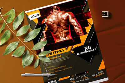 Fitness/Gym Flyer Design-01 branding fitness fitnessflyer flyer graphic design gymflyer illustrattion