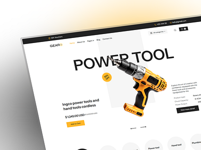 Tools & Equipment Store Website Template accessories equipment hardware online stores parts plumbing tools power tools retail shop small business small manufacturers tools shop