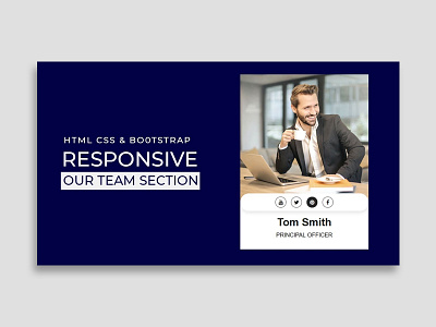 Responsive Our Team Section bootstrap codingflicks css css3 frontend html html css html5 responsive web design webdesign