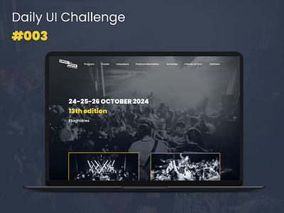 Daily UI #003 – Landing Page dailyui designchallenge landingpage musicfestival uidesign userinterface