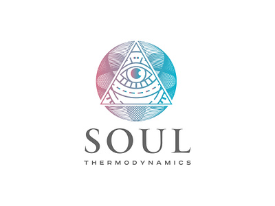 SOUL THERMODYNAMICS logo branding eye graphic design logo logotype pyramide soul