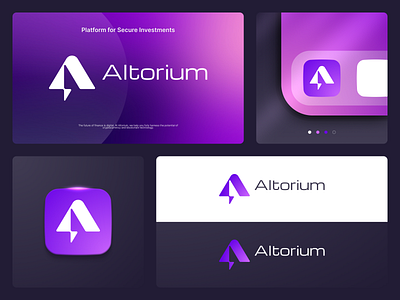 Altorium app bento bento cards brand branding design gradient icon identity logo logo design logo mark mark ui