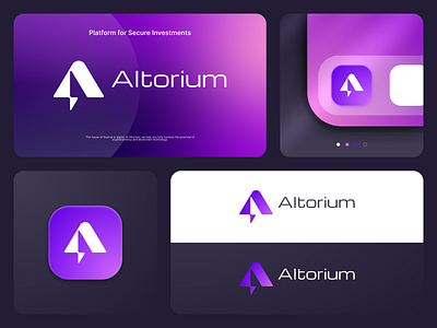 Altorium app bento bento cards brand branding design gradient icon identity logo logo design logo mark mark ui