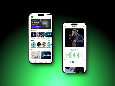 Creative & Modern UI Design of Music App design mobile app mobile design motion graphics ui user interface ux