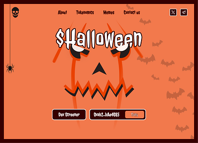 Halloween Themed Token Web Design design figma halloween ui ux web design web3