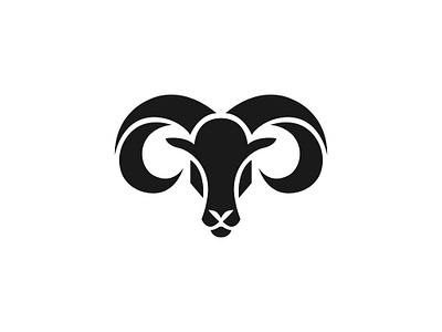 Bold Ram Head Logo Vector - Strength in Simplicity animal bold branding creative design elegant graphic design icon illustration logo mascot minimalist modern logo monochrome ram ram head strong symbolic logo vector wildlife