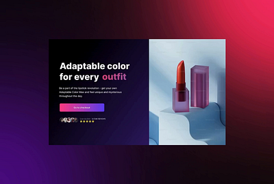 Beauty Hero Section UI beauty hero section beauty uxui hero section