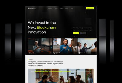 CapitalOne cryptocurrency framer investment template ui ui design web3