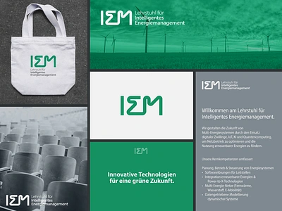 Brand Identity for the Chair for Intelligent Energy Management ai brand branding chair college education energy germany identity illustration innovation logo minimal professor school science simple tech