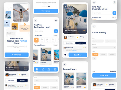 Exploreva - Book your perfect trip. ai animation design appdesign best travel app budget travel design system exploreva knehad24 light mode popular responsivedesign saas travel travel app travel booking travel guides traveldesign trip planner ui userinterface