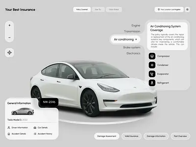 Vehicle Service Contract Concepts car charts concepts dashboard insurance menu smart tesla vehicle