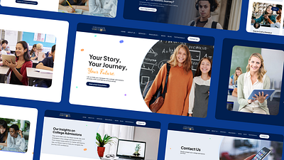 Vibrant UI for Collegiate Storytellers | Ace College Admissions animation design graphic design interactivedesign school ui user interface ux web webdesign website