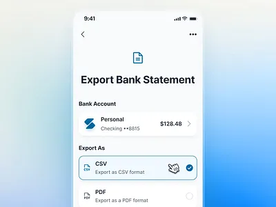 swiftbank: AI Digital Banking App - Export Bank Statement UI ai banking app bank statement banking app banking assistant banking ui kit blue clean dark blue digital banking app digital banking ui export bank statement export ui finance app finance ui kit minimal mobile banking app modern payment app payment ui soft