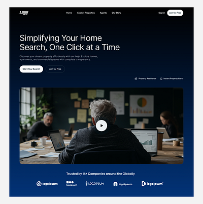 UrbanHive - The Real Estate Platform figma hero section landing page ui design uiux user experience user interface