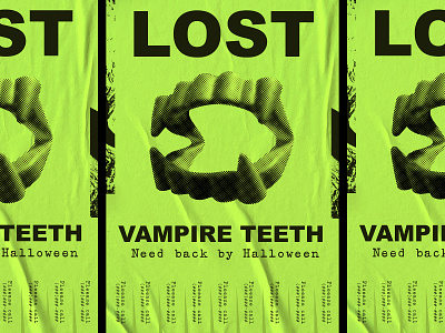 Vampire Teeth costume digital halloween poster teeth vampire