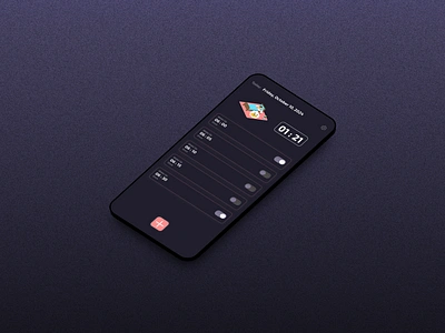 Alarm clock design 🌓 appdesign automatic theme day design figma mobile night sleep ui ui ux ux ux ui uxui