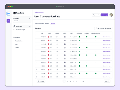 Regulens smart survey platform ai data design information pattern patterns pouya questionarie regulens sepanta sepantapouya survey ui ux