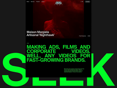 SEEK.STUDIO Portfolio Website design greencolor helvetica identity portfolio production showreel suisse typography ui video webdesign website