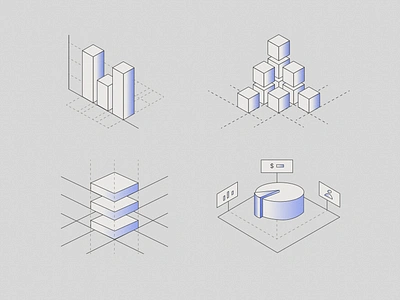 Empty state illustrations app bar block chart cube custom data design diagram empty state geometric icon illustration line minimalistic outline saas shape ui visualization