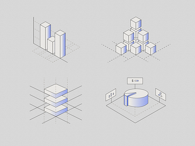 Empty state illustrations app bar block chart cube custom data design diagram empty state geometric icon illustration line minimalistic outline saas shape ui visualization