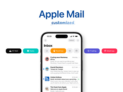 Apple Mail, iOS 18.2 customized apple ios mail mobile ui usability ux