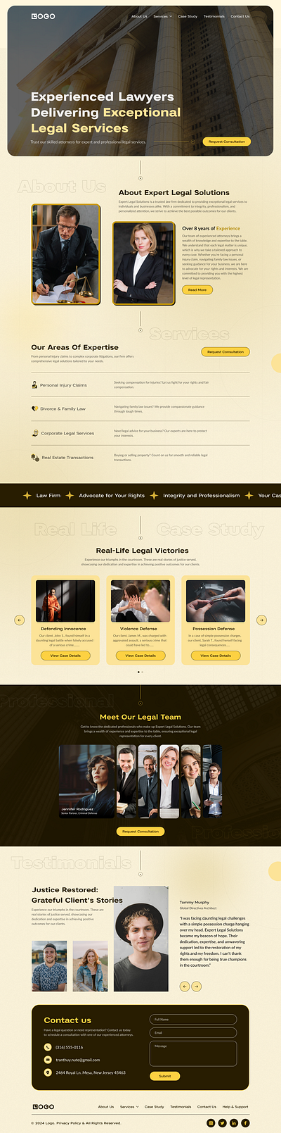 Lawyer Homepage Design