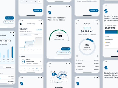 swiftbank: AI Digital Banking & Payment App - Spending Budget UI ai banking app banking app banking assistant banking ui kit blue budget tracker app budgeting app clean dark blue digital banking app digital banking ui finance app finance ui kit minimal mobile banking app modern payment app payment ui soft spending tracker