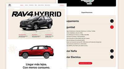 Toyota Uruguay Page redesign 2024 animation car cars hybrid interactive new rav4 redesign roadtrip toyota trend ui ux web website