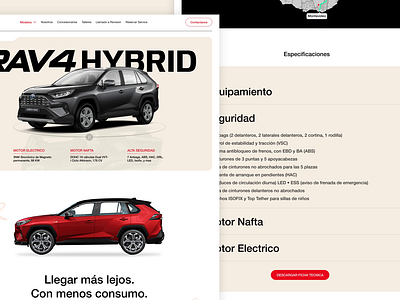 Toyota Uruguay Page redesign 2024 animation car cars hybrid interactive new rav4 redesign roadtrip toyota trend ui ux web website