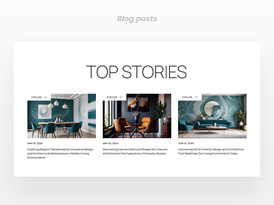 Blog design ui visual design web desing