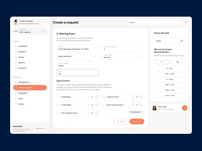 Logistics Web and Mobile Platform – AI features app app design cargo dashboard delivery logistics management mobile mobile app design shipment tracking transportation ui ux web app