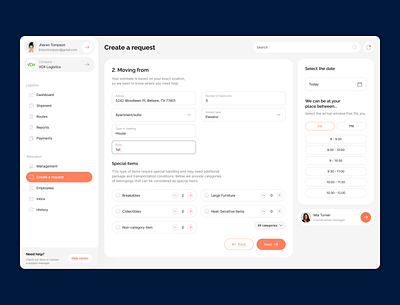 Logistics Web and Mobile Platform – AI features app app design cargo dashboard delivery logistics management mobile mobile app design shipment tracking transportation ui ux web app