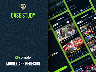 Rumble app redesign case study figma mobile app design ui design ux design