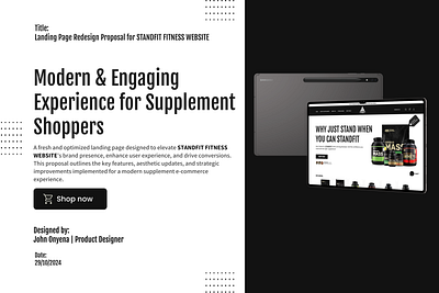 Landing Page Redesign for Supplement E-commerce Website. design e commerce figma landing page ui uiux web design