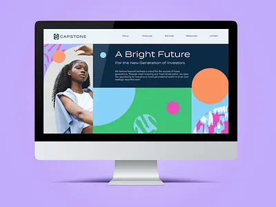 Capstone Financial branding graphic design logo ui