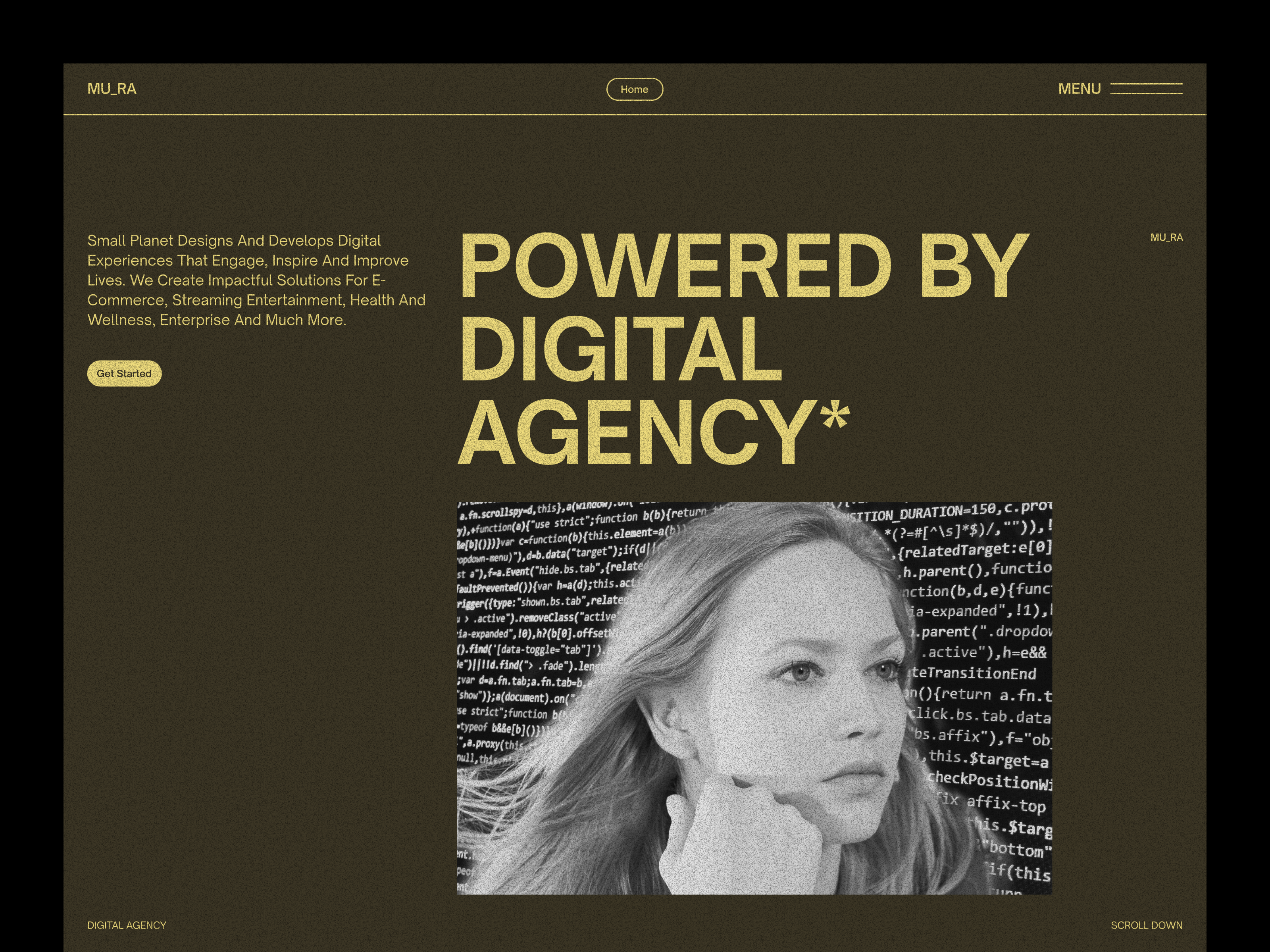 UI/UX For Digital Agency Website Dark Mode branding business website clean aesthetic corporate website creative agency creative web ui digital agency interactive ui landing page design marketing agency minimal ui modern web design portfolio website responsive design saas website seo optimized startup website uiux design web design web development
