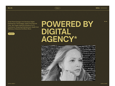 Digital Agency Website - Header aesthetic agency creative dark design designer digital header home landing minimal modern page ratul ui responsive ui ux web web design website