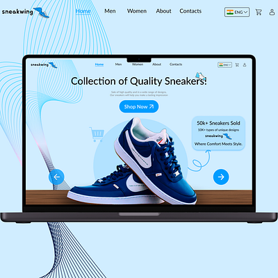 E-commerce sneakers web-design. | UI/UX design auto layout branding e commerce graphic design layouo layouts logo motion graphics saas ui ux webdesign