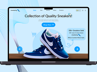 E-commerce sneakers web-design. | UI/UX design auto layout branding e commerce graphic design layouo layouts logo motion graphics saas ui ux webdesign