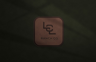 LCL Ranch Co. Coaster Mockup coaster mockup lcl ranch logo design monogram coaster monogram logo monogram logo design monogram logo designer ranch logo